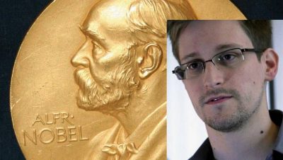 Alfred Nobel i Edward Snowden (fotomontaža)