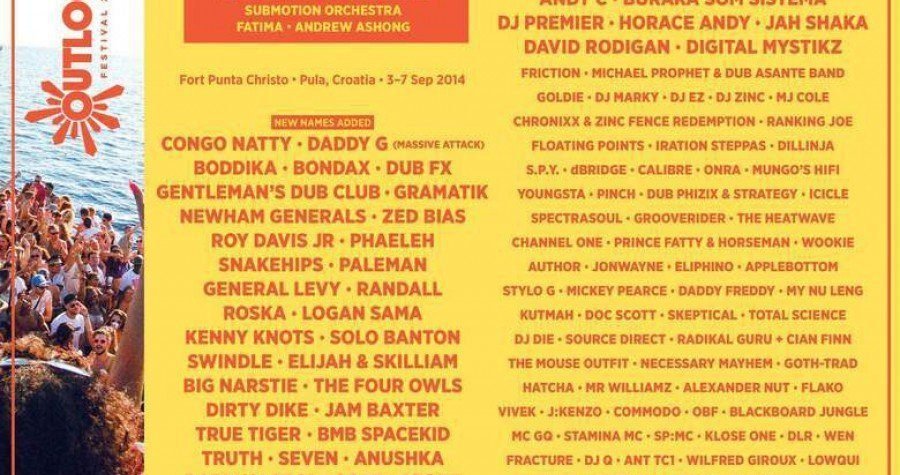 Outlook festival u Puli proširio popis izvođača