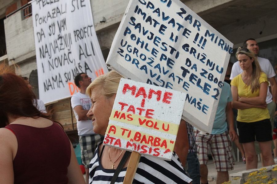 Ovako je izgledao prosvjed u Šibeniku (snimo H. PAVIĆ)