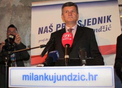 Milan Kujundžić iz vremena kad se kandidirao za predsjednika RH (foto TRIS/H. Pavić)