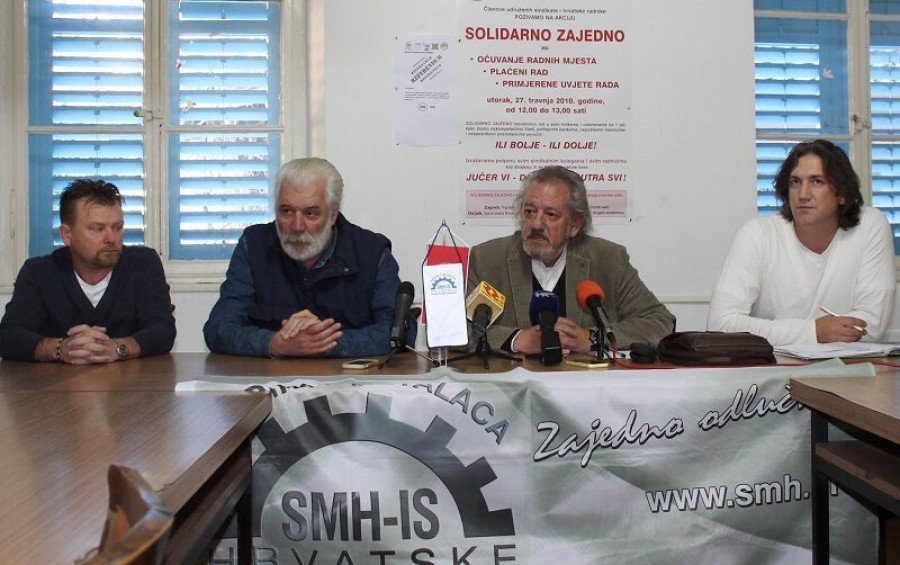Drago Škrlin, Ivan Svraka, Vedran Dragičević i Dalibor Živković na konferenciji za novinare HSM-a (Foto: H. Pavić)