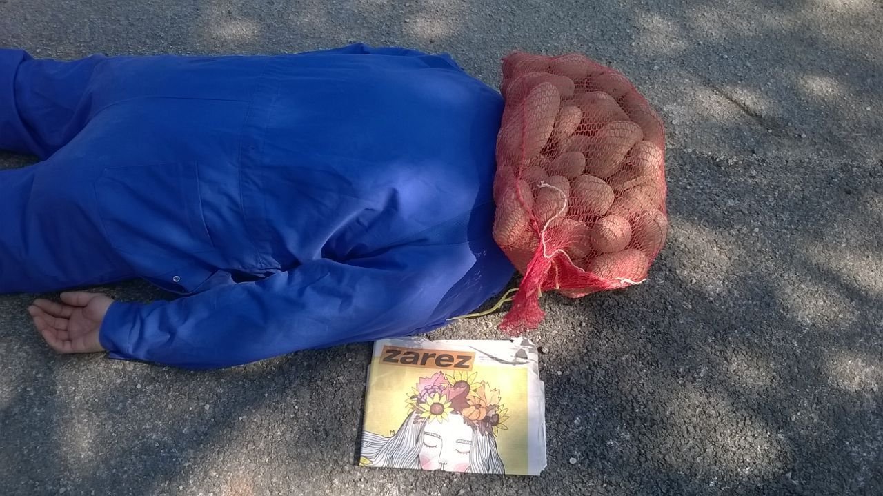 Ovako nekako će izgledati angažirana umjetnička predstava večeras na Cvjetnom trgu u Zagrebu