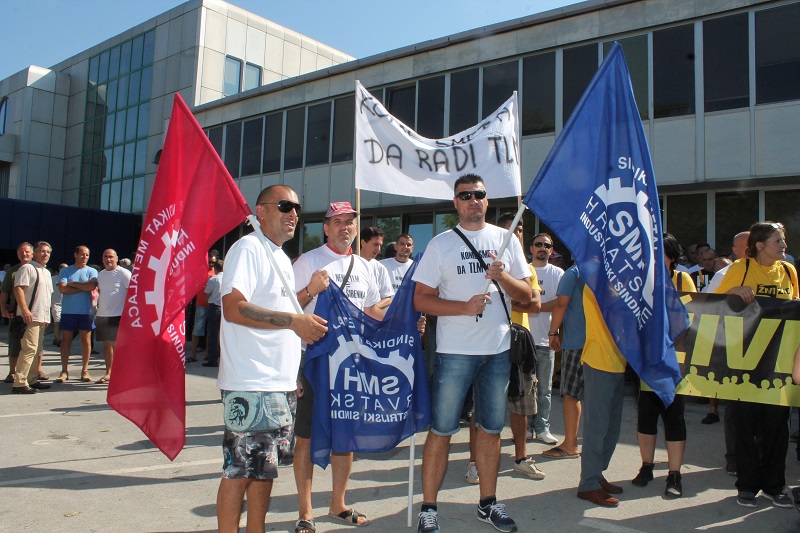 Prosvjed radnika šibenskog TLM-a – uskoro i blokada Magistrale