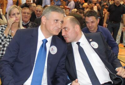 T. Karamarko  i M. Brkkić na predizbornom skupu HDZ-a u Šibeniku (Foto H. Pavić)