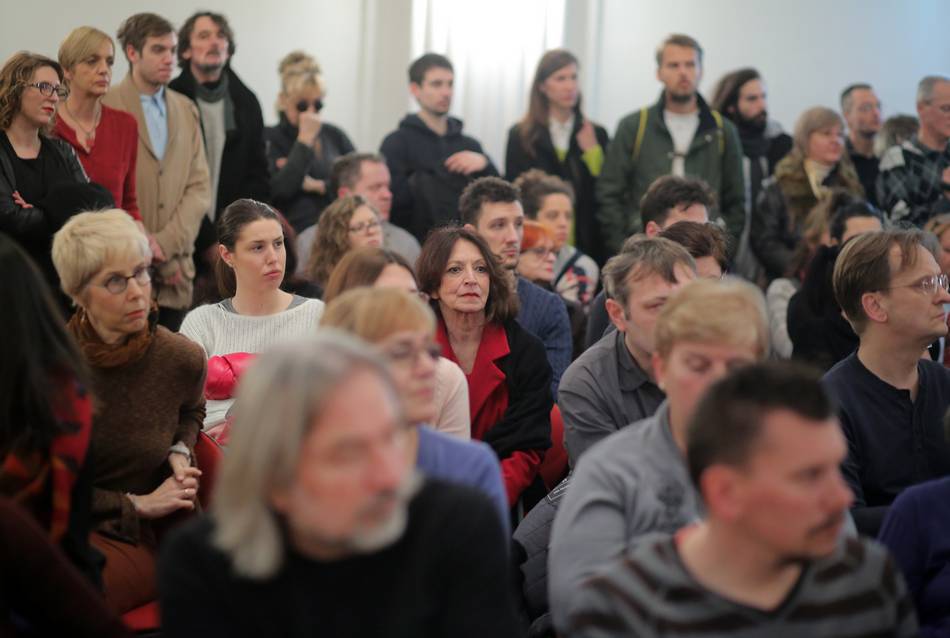  Protestna tribina Kulturnjaci 2016 pod nazivom "Zašto smo potpisali". foto HINA/ Tomislav Pavlek