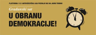 Danas u Splitu, u Zlatnim vratima: “Građanski sat – u obranu demokracije!”