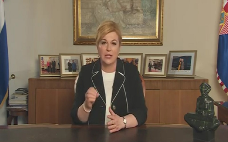Obraćanje predsjednice (Printscreen YouTube)