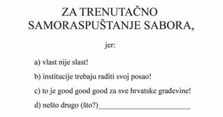 GONG dijelio “raspusnice” saborskim zastupnicima