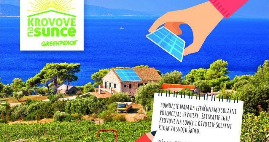 Greenpeace u Hrvatskoj poziva osnovne škole da se prijave na natjecanje „Krovove na sunce“