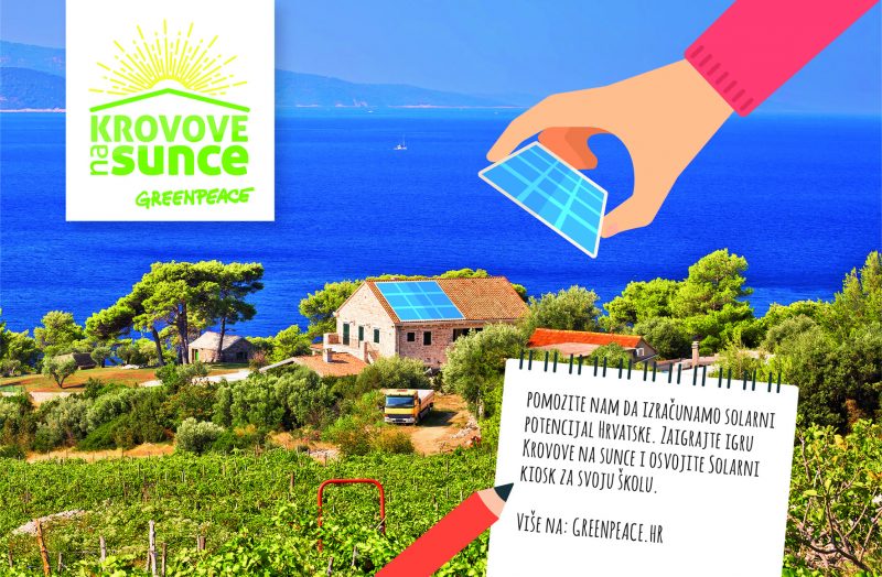 Greenpeace u Hrvatskoj poziva osnovne škole da se prijave na natjecanje „Krovove na sunce“