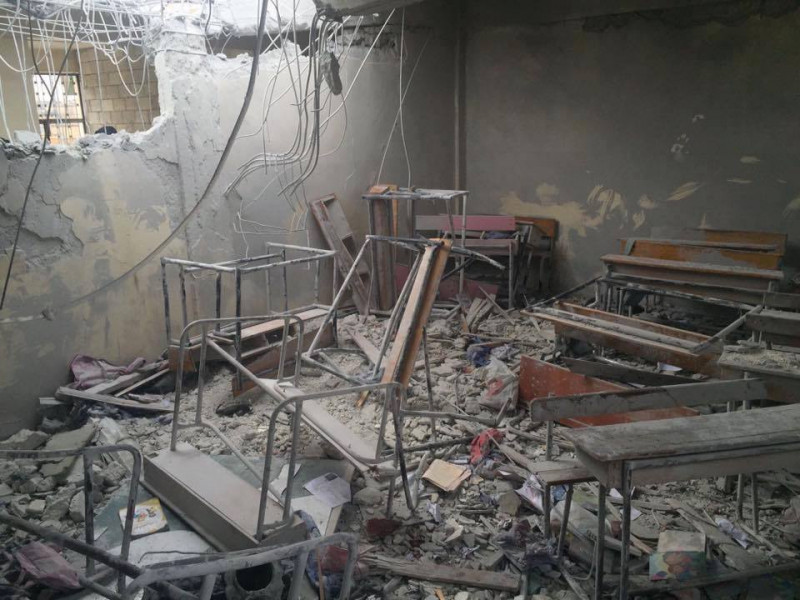 Bombardirana osnovna škola u Siriji (foto: http://www.syriauk.org)