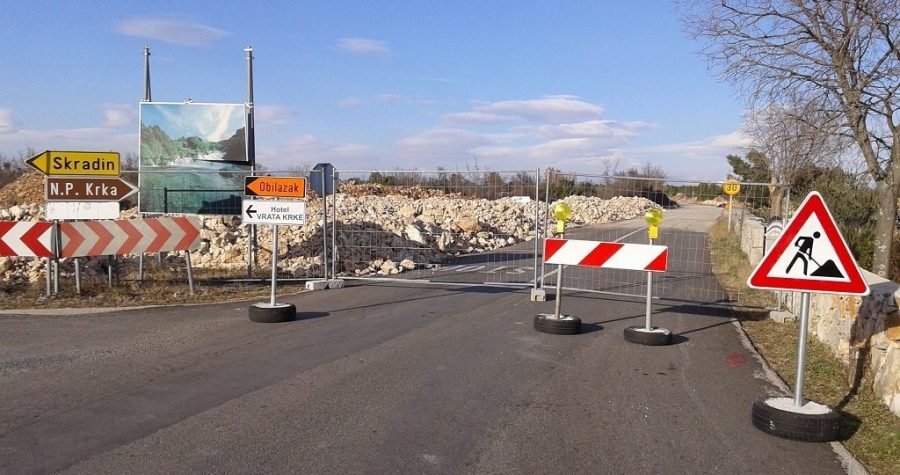 NP Krka: Radovi na pristupnim prometnica prema glavnom ulazu u Nacionalni park
