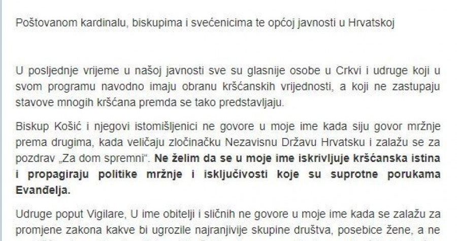 Vjernice i vjernici: Ne u moje ime (peticija)