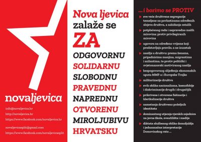 Godina Nove ljevice: Prepoznali su nas oni kojima je stalo do pravedne, odgovorne, socijalno osjetljive i tolerantne Hrvatske