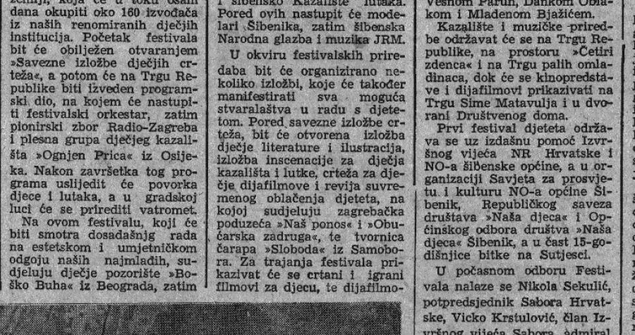 Vijesti iz povijesti: Šibenski dječji festival – vatromet i političari su vječni