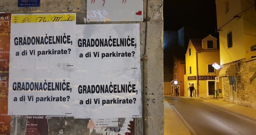 Misteriozni plakati u Šibeniku: ‘Gradonačelniče, a di Vi parkirate?’