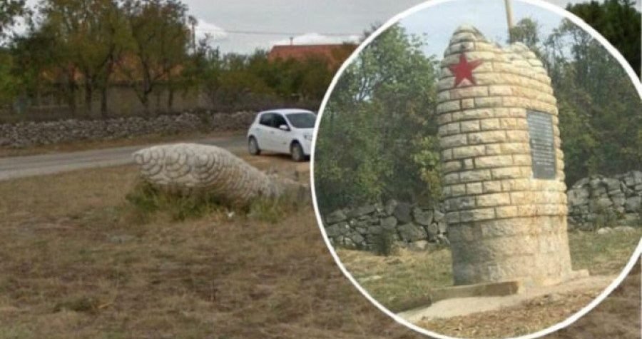 Zašto je spomenik u Oćestovu, palim borcima NOB-e, trn u oku hrvatina?Bi li pomoglo da kamena kapa nije troroga…?