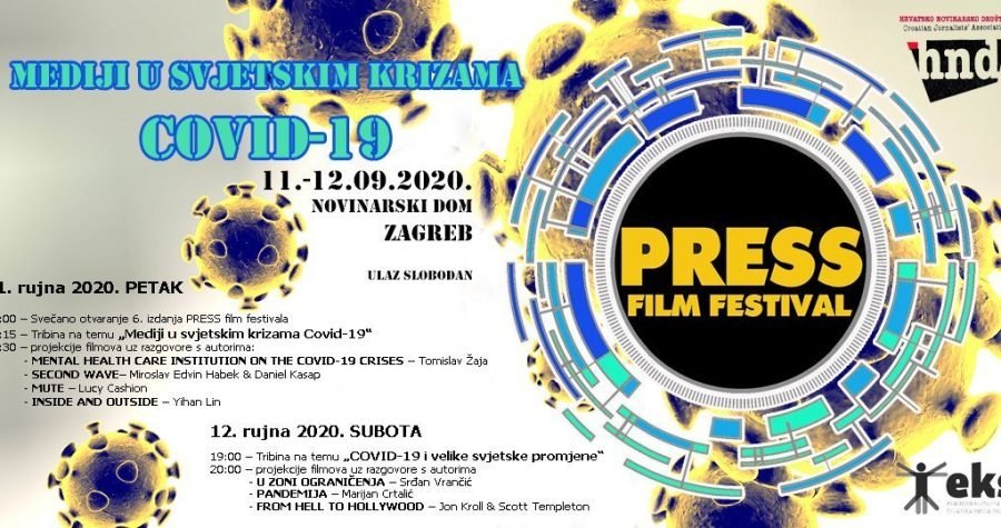 Besplatno na PRESS film festival u Novinarskom domu s mnoštvom filmova i vrlo aktualnom temom:„Mediji u svjetskim krizama; COVID-19“