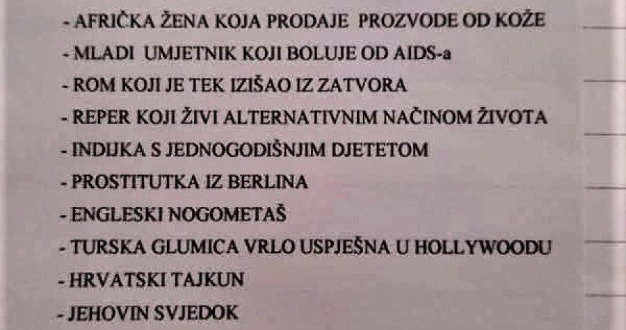 Šokantni ‘vjeronaučni’ listić: Za Agenciju za odgoj i obrazovanje ‘ima elemente diskriminacije’, a za biskupe je to ‘razvijanje svijesti djece za uvažavanje različitosti’