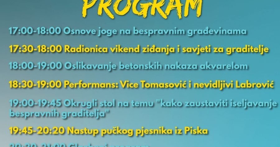Festival bespravne gradnje i devastacije prirode: Vikend ziđanja, spaljivanja građevinskih dozvola, oslikavanja betonskih nakaza, odlaska Hrvata s mora… itd.