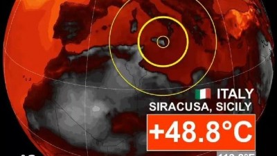 Vruća vijest: Na Siciliji izmjerena najviša europska temperatura otkad je mjerenja – 48,8 Celzijevih stupnjeva