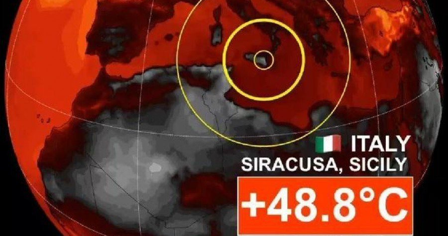 Vruća vijest: Na Siciliji izmjerena najviša europska temperatura otkad je mjerenja – 48,8 Celzijevih stupnjeva