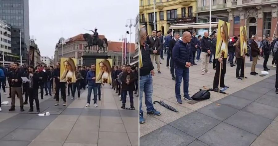 Muško molitveno sijelo na Trgu bana Jelalića: Kleči, moli, soli…