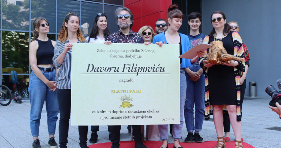 Zelena akcija ovogodišnjim prvakom devastacije okoliša proglasila Davora Filipovića: Zlatni panj za “zlatnog” Plenkovićevog ministra