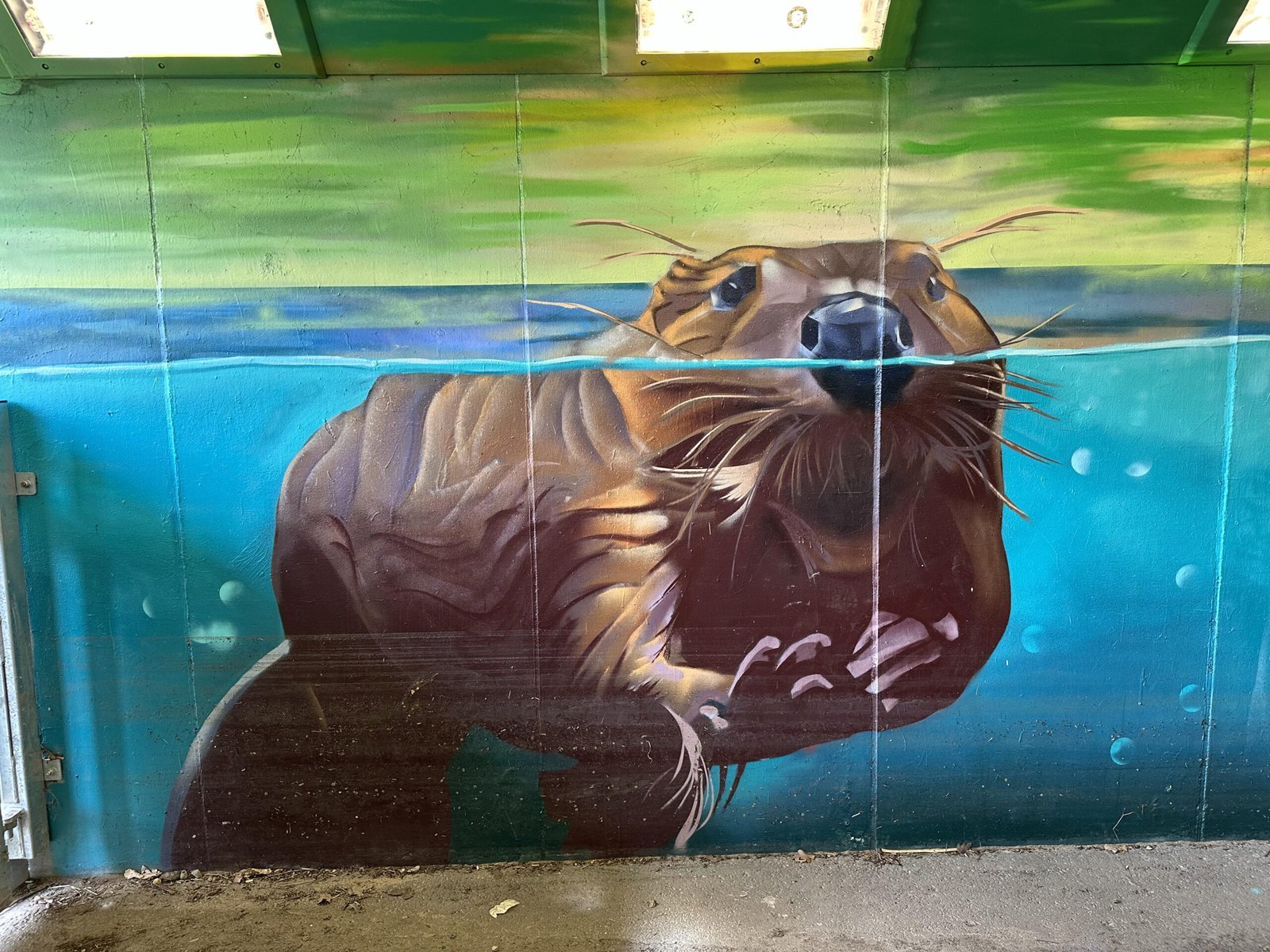 Mural dabra u rajskim poljima.