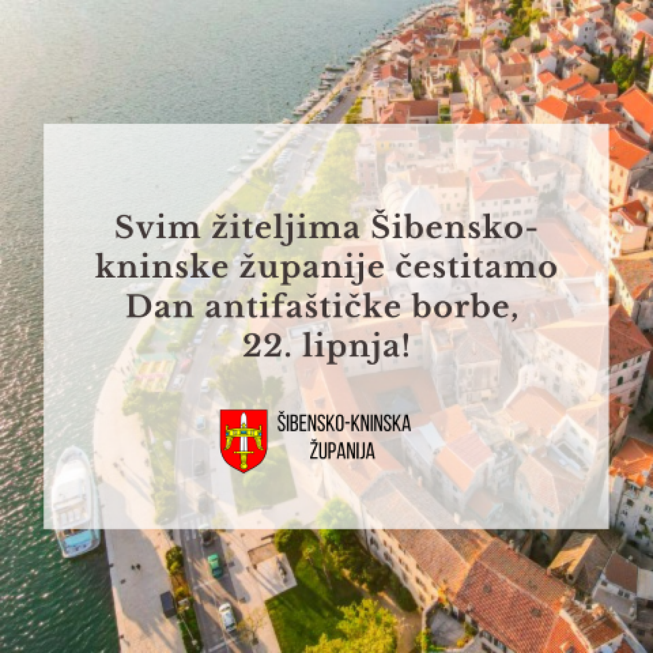 Županova čestitka povodom Dana antifašističke borbe, 22. lipnja