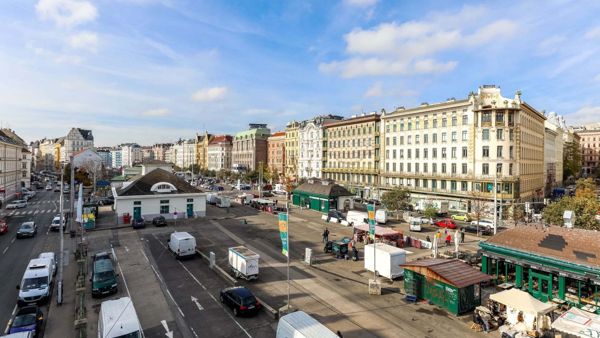 Asphaltierter Naschmarktplatz heute