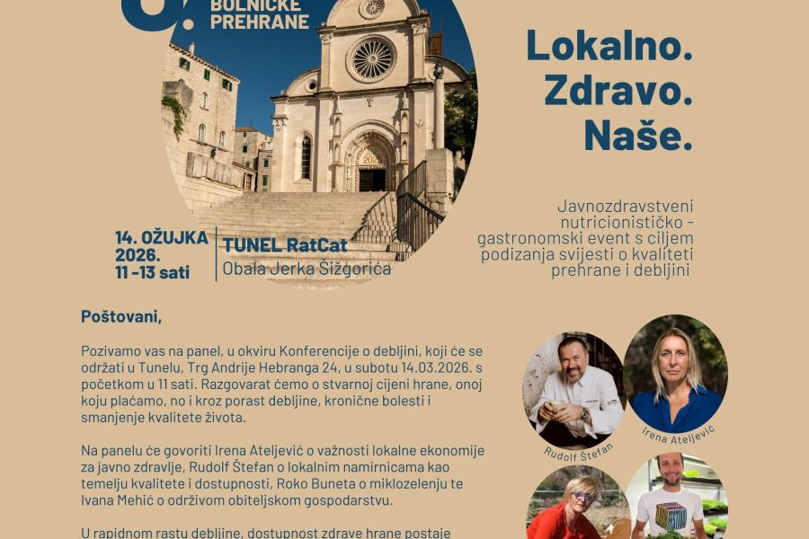 Kako jesti lokalno i kvalitetno: Panel u Šibeniku u organizaciji Hrvatskog društva nutricionista i dijetetičara