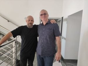 Predsjednik HND-a Hrvoje Zovko i novinar Boris Dežulović u Općinskom kaznenom sudu u Zagrebu